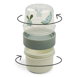 To go 2-way snack container S - Birdee - Green