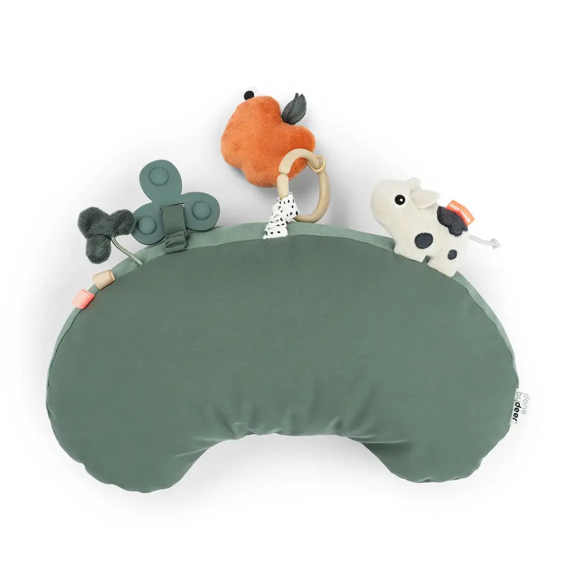 Tummy time activity pillow - Tiny farm - Green