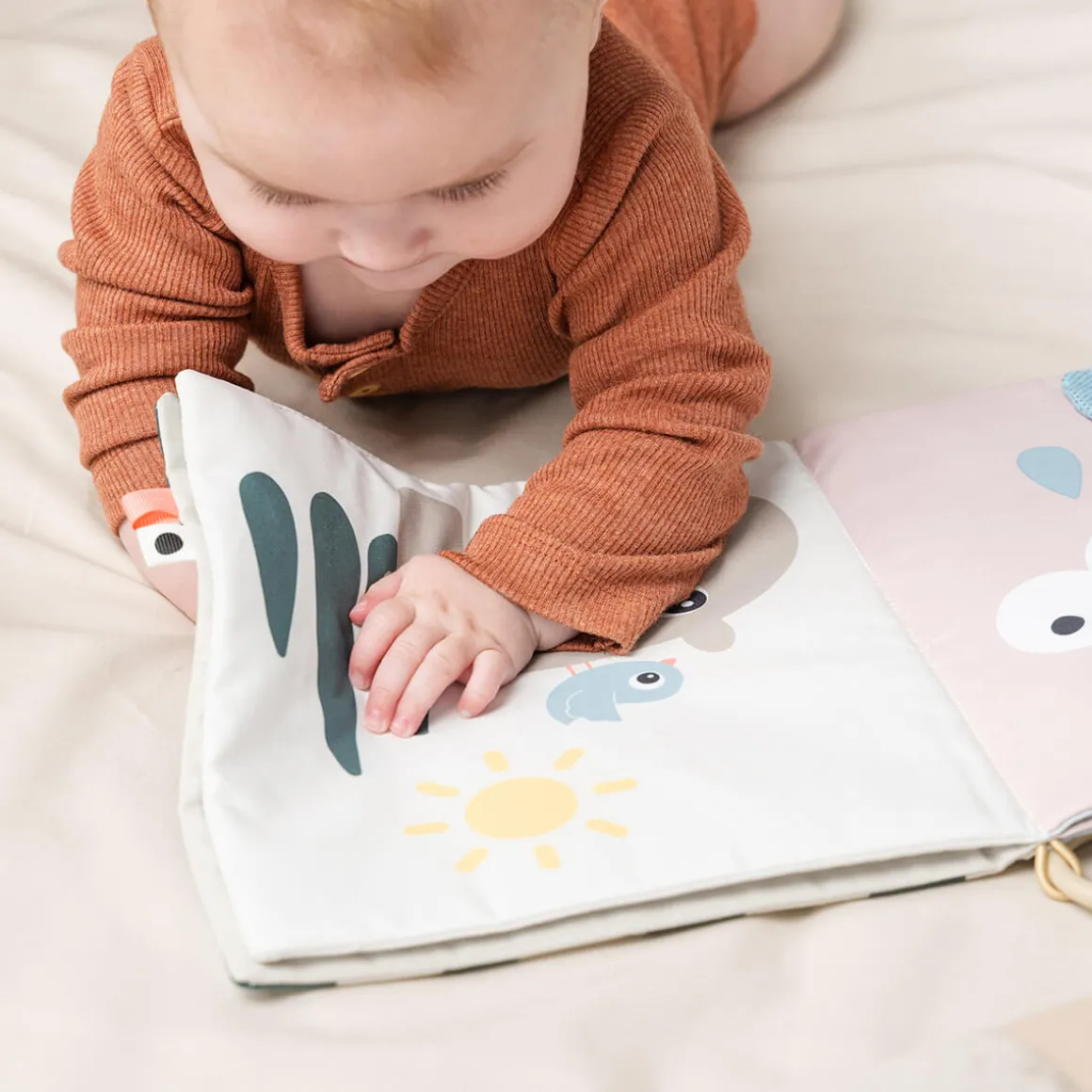 Tummy time soft book - Deer friends - Colour mix