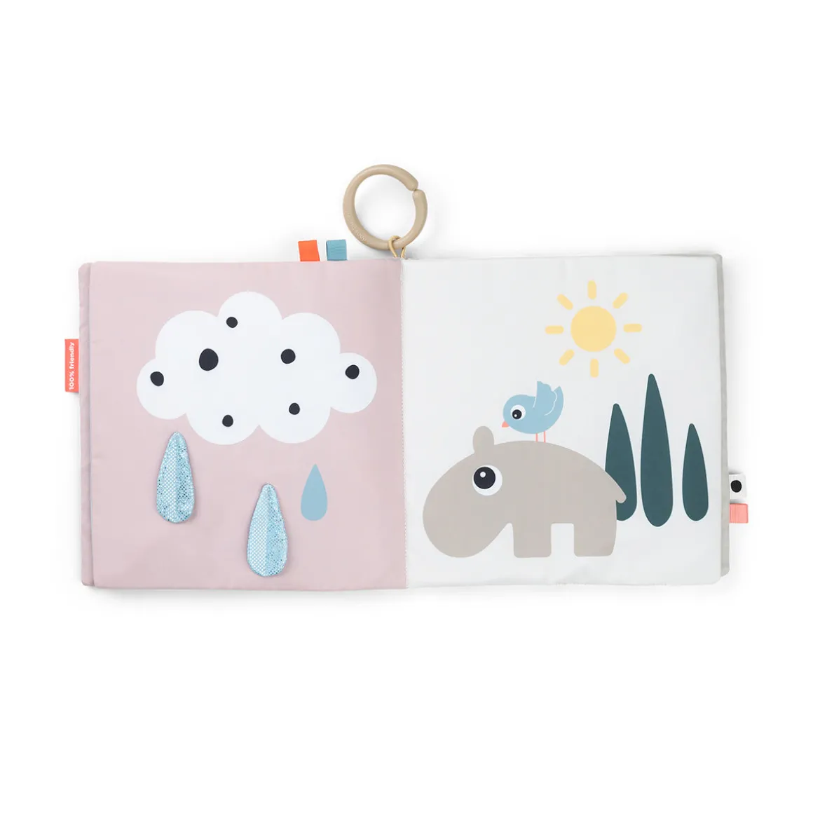 Tummy time soft book - Deer friends - Colour mix