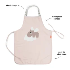Waterproof kids apron - Happy clouds - Powder