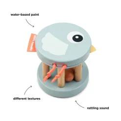 Wooden rattle - Birdee - Blue