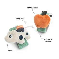 Wrist rattle set 2-pack - Dotti - Green